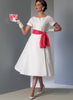 Vogue Pattern V9105 Vintage 1950s Misses' Dress & Sash