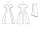 Vogue Pattern V9105 Vintage 1950s Misses' Dress & Sash
