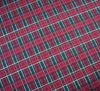 Metallic Cotton Fabric - Christmas Tartan - Bottle Green