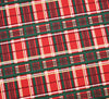 Metallic Cotton Fabric - Christmas Tartan - Red