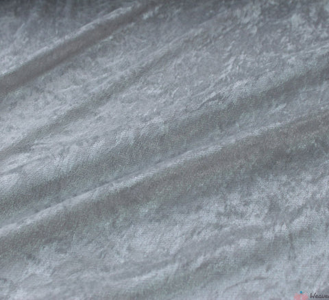 WeaverDee - Crushed Velvet Fabric - Silver - WeaverDee.com Sewing & Crafts - 1