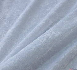 WeaverDee - Crushed Velvet Fabric - White - WeaverDee.com Sewing & Crafts - 1