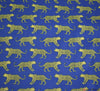 Premier Print Polycotton Fabric - Leopards Roaming Royal Blue