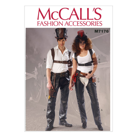 McCall's - M7176 Misses'/Mens' Steampunk / Wild West Accessories - WeaverDee.com Sewing & Crafts - 1