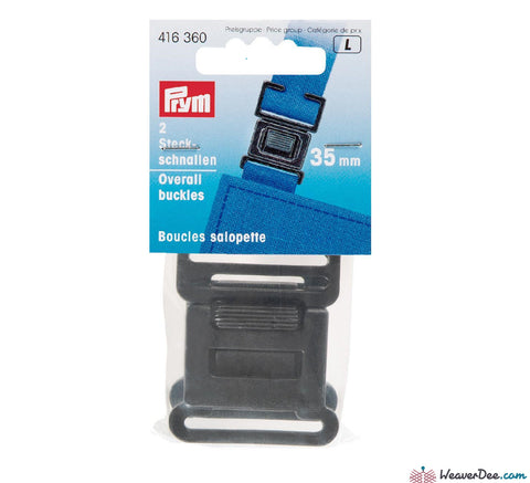 Prym - Clip Buckles for Bags / Overalls - Flat Plastic 35mm (Pk of 2) - WeaverDee.com Sewing & Crafts - 1