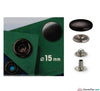 Prym - Press Studs (No-Sew) - Gun Black 15mm Heavyweight: Pack of 10 - WeaverDee.com Sewing & Crafts - 2