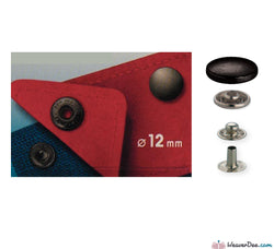 Prym - Press Studs (No-Sew) - Gun Black 12mm Mid Weight: Pack of 10 - WeaverDee.com Sewing & Crafts - 1