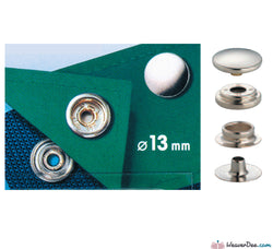 Prym - Press Studs (No-Sew) - Silver 13mm Heavyweight: Pack of 10 - WeaverDee.com Sewing & Crafts - 1