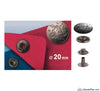 Prym - Press Studs (No-Sew) - Silver, Island Design 20mm: Pack of 6 - WeaverDee.com Sewing & Crafts - 2