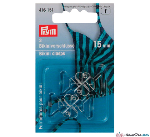 Prym - Bikini Clasps / Clover Leaf Shape / Transparent Plastic - WeaverDee.com Sewing & Crafts