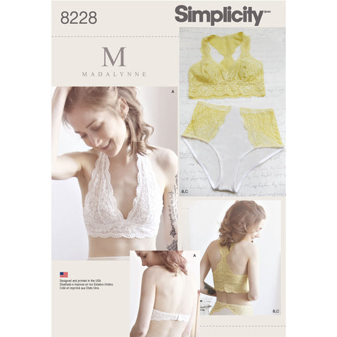 Simplicity - S8228 Misses' Soft Cup Bras & Panties - WeaverDee.com Sewing & Crafts - 1