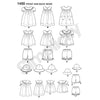 Simplicity Pattern S1450 Toddlers' Dress, Top, Panties & Hat