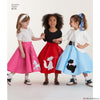 Simplicity Pattern S8774 Children's & Girls' Retro 1950s Poodle Skirt Costumes