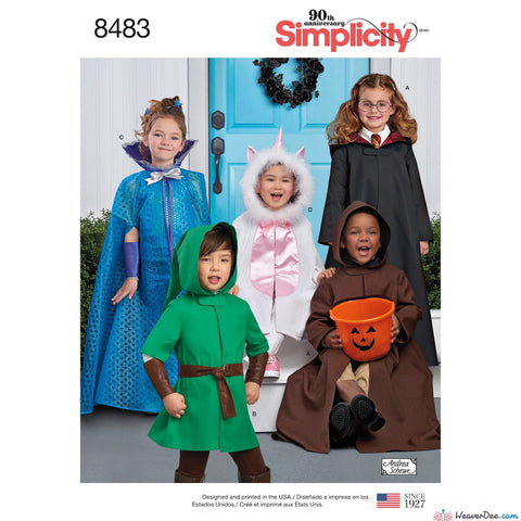Simplicity Pattern S8483 Child's Cape Costumes