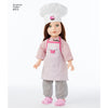Simplicity Pattern S8315 18" Chef Doll Clothes