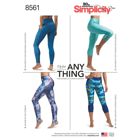 Simplicity Pattern S8561 Misses' & Women's Leggings