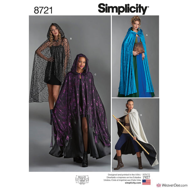 Simplicity Pattern S8721 Misses' Fantasy Capes – WeaverDee.com
