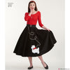 Simplicity Pattern S8775 Misses' Retro 1950s Poodle Skirt Costumes