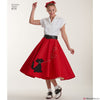Simplicity Pattern S8775 Misses' Retro 1950s Poodle Skirt Costumes