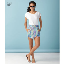 Simplicity - S1370 Misses' Shorts, Skirt & 'skort' - WeaverDee.com Sewing & Crafts - 1