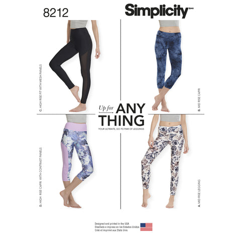 Simplicity - S8212 Misses' Knit Leggings - WeaverDee.com Sewing & Crafts - 1