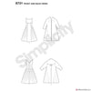 Simplicity Pattern S8731 Misses' Vintage 1950s Dress & Lined Coat