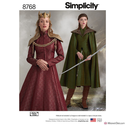 Simplicity Pattern S8768 Misses' Fantasy Costumes