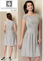 CLEARANCE • VOGUE PATTERN MISSES' CAP SLEEVE, PLEATED-SKIRT DRESS 1499