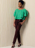 CLEARANCE • VOGUE PATTERN MISSES' LAYERED BACK-TIE TOP AND ASYMMETRICAL-ZIP PANTS 1507