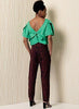 CLEARANCE • VOGUE PATTERN MISSES' LAYERED BACK-TIE TOP AND ASYMMETRICAL-ZIP PANTS 1507