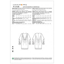 CLEARANCE • VOGUE PATTERN  MISSES' LINED PRINCESS SEAM DRESS WITH DETACHABLE OVERLAY 1548