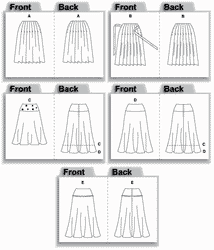 CLEARANCE • Butterick Pattern Misses' Sew Easy Skirts 4686