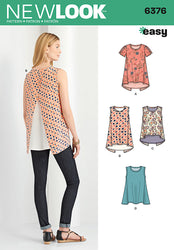 CLEARANCE • New Look Pattern MISSES' TOPS WITH LENGTH VARIATIONS 6376