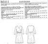 CLEARANCE •BUTTERICK PATTERN MISSES' RUCHED, SURPLICE DRESS 6411