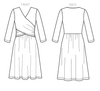 CLEARANCE •BUTTERICK PATTERN MISSES' RUCHED, SURPLICE DRESS 6411