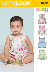 CLEARANCE • New Look Pattern BABIE'S ROMPERS WITH TRIM VARIATIONS 6462