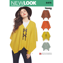 CLEARANCE • New Look Pattern EASY PONCHO AND CAPE 6475