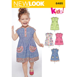 CLEARANCE • New Look Pattern TODDLERS' DRESS OR TUNIC WITH FABRIC VARIATIONS 6485