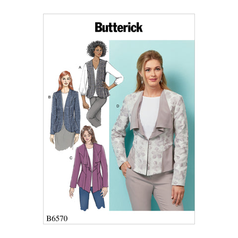 CLEARANCE • BUTTERICK PATTERN MISSES' VEST & JACKET 6570