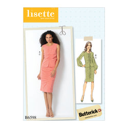 CLEARANCE • BUTTERICK PATTERN MISSES' TOP AND SKIRT 6598
