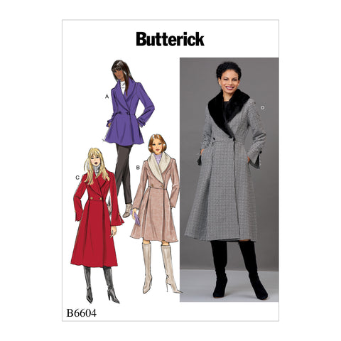 CLEARANCE •BUTTERICK PATTERN MISSES' JACKET AND COAT 6604