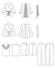 CLEARANCE • BUTTERICK PATTERN MISSES' JACKET, TOP, SKIRT, PANTS AND SASH 6638