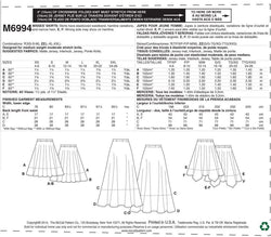 CLEARANCE • CLEARANCE • MCCALL'S PATTERN MISSES' SKIRTS 6994