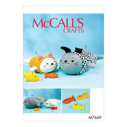 MCCALL'S PATTERN SOFT TOYS CAT AND DOG OUTFITS 7669