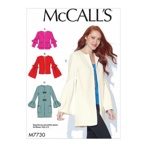 CLEARANCE • McCall's Pattern MISSES' JACKETS 7730