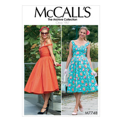 CLEARANCE • McCall's Pattern MISSES' DRESSES AND CUMMERBUND 7748