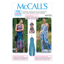 MCCALL'S PATTERN MISSES' ROMPER, JUMPSUITS AND BELT 7755