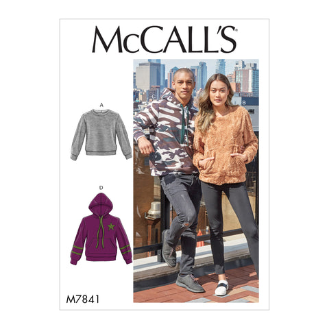 CLEARANCE • McCall's PATTERN MISSES' AND MENS TOPS 7841