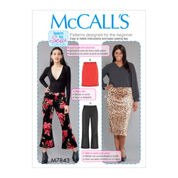 CLEARANCE • MCCALL'S PATTERN MISSES'/WOMEN'S SKIRTS AND PANTS 7843