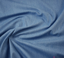 8 oz Washed Denim Fabric / Medium Blue